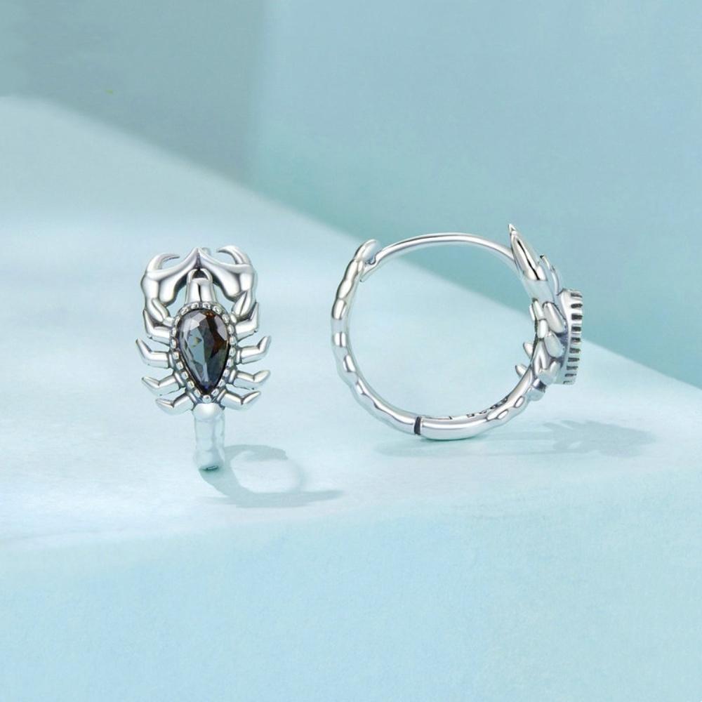 Original Hot Selling Vintage Scorpion Ear Hoop Personality Dark Wind S925 Sterling Silver Earrings