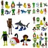 Italian Brainrot Al Pvc Figurine Set With Shark And Wooden Bucket For Collectors And Kids
