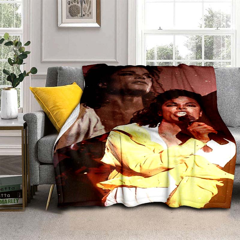 Available In Various Sizes, These M-Michael J-Jackson Printed High-definition Blankets Are Soft and Comfortable, Customizable