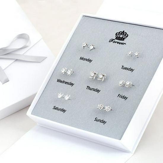Qiyun Jewelry Packaging: Weekly Earrings Gift Box - Cardboard Storage for Holidays and Birthdays