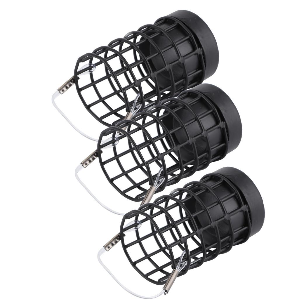 3 Stück Angelköderkörbe Hohl Edelstahl Futter Köder Falle Zubehör Schwarz 40g