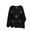 Plus Size Women's V-Neck Sweater, Loose Fit, Bust 150/160/350, Sizes 200/300/350 Jin, Style 8052