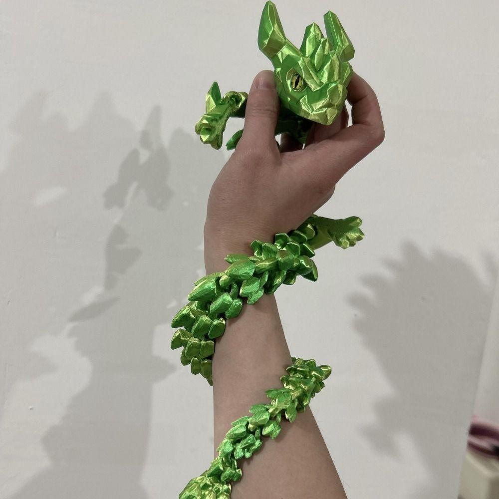 Luminous 3D Printed Horned Dragon Glow in The Dark Dragon Ornament Dragon Figurine Craft Gift