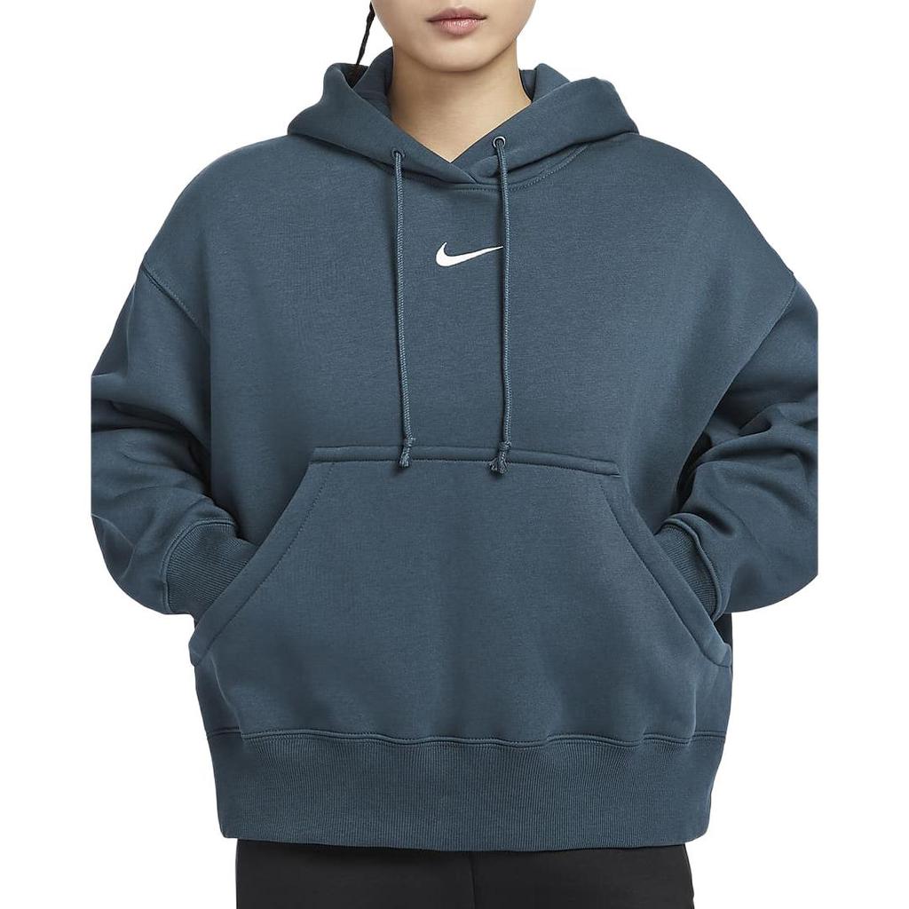 New Nike Sportswear Phoenix Fleece Sweatshirt Women's Armory Deep Sea Blue/Sail White DQ5859-478