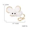 Cartoon Black White Enamel Mouse Brooches For Women Lovely Animal Lapel Pins Funny Rats Backpack Bag Badge Party Jewelry Gifts