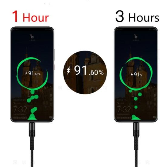 3 In 1 Micro USB Type-C 3/5A Phone Fast Charging Cable Cord