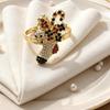 Christmas Napkin Rings Xmas Tree Snowflake Deer Nutcracker Napkin Holder Metal Napkin Buckle For Christmas Party Table Decor