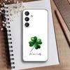 Lucky-Four-leaf Clover Phone Case For Samsung Galaxy A73,A21s,A22,A31,A52,A53,A71,A41Soft Black Shell