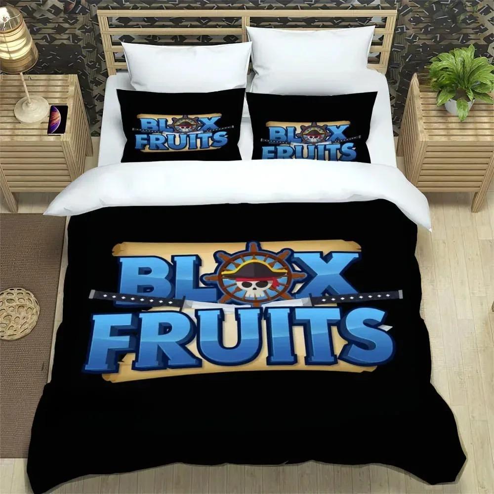 3D Game B-blox Fruits Bedding Sets Exquisite Bed Supplies Set Duvet Cover Bed Comforter Set Bedding Set Luxury Birthday Gift
