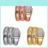 Zhejiang Crafted Snake Shaped Quartz Watch With Elliptical Dial For Trendy Women