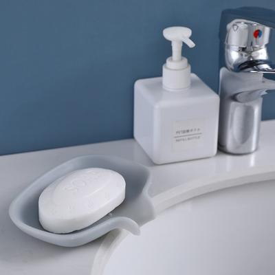 1PC Soap Dish With Drain Water Silicone Soap Box Bathroom Soap Holder Drain Box Kitchen Drain Rack Soap Container Dish Bathroom