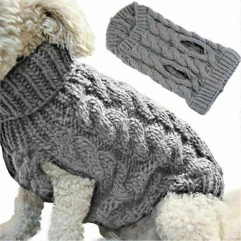 Dog Clothes Pet Costume Coat Apparel Sweater Autumn Winter Warm Knitwear