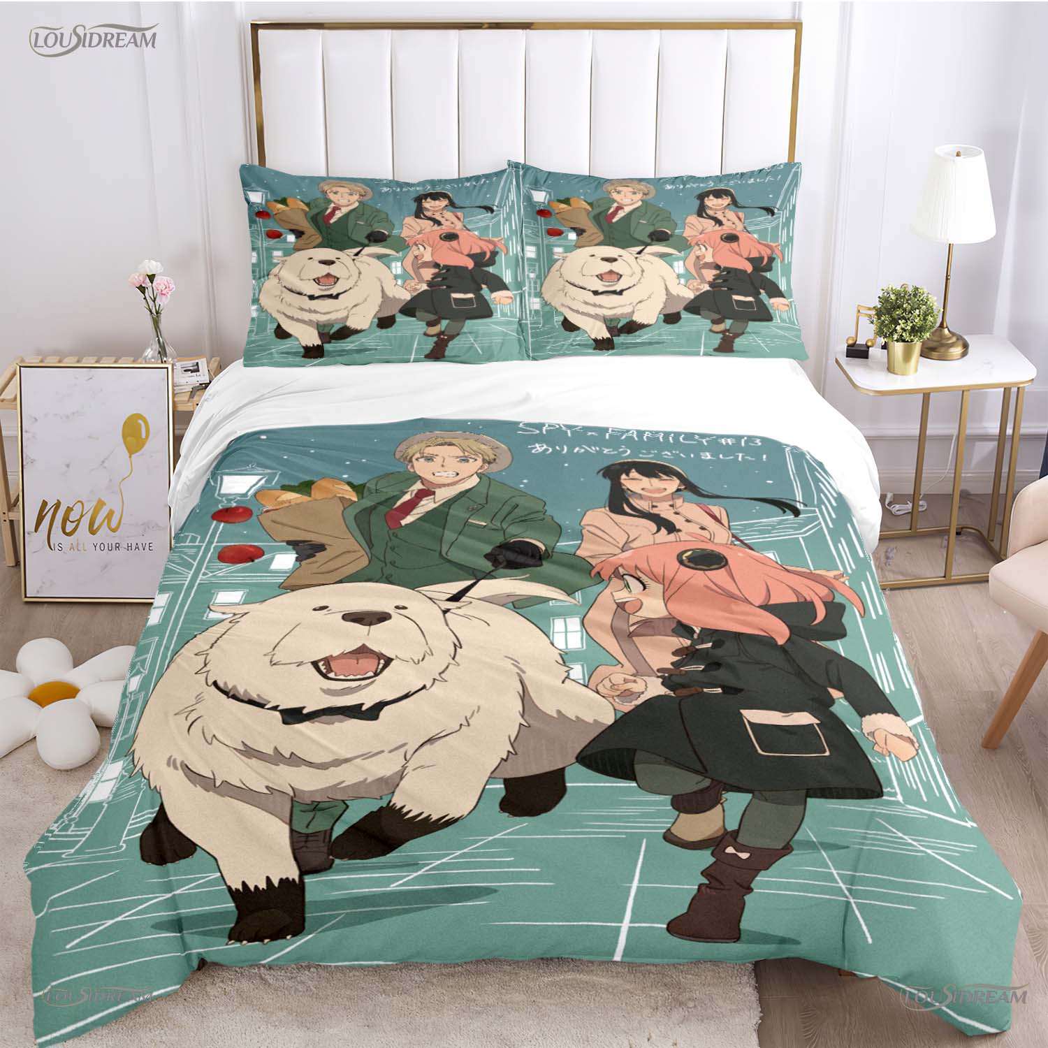 

Spy x family Cartoon Cute All Season Duvet Cover Comforter Bedding Set Soft Quilt Cover and Pillowcases Single/Double/Queen/King EU Twin 135x200cm