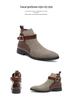 Men's Plus Size High-Top Leather Boots: Korean Style Trendy British Casual Retro Design