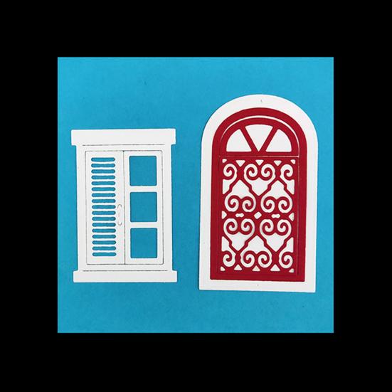 Cutter Mold, Door And Window Shape Cutting Dies, Carbon Steel Frame Template, for DIY Handmade Cards And Paper Art