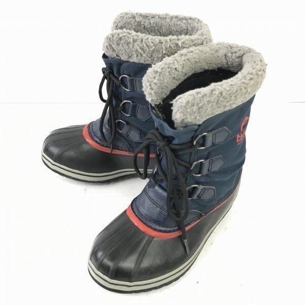 SORELLeather Snow Boots with Inner Liner225cmNavyWaterproofCanada BrandUSED 14259₽