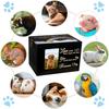 Sofunii Pet Urn for Ashes, Solid Wood Memorial Urn for Dogs & Cats, Rainbow Bridge Keepsake Cremation Box with Photo Frame, Pet Loss Remembrance Gift