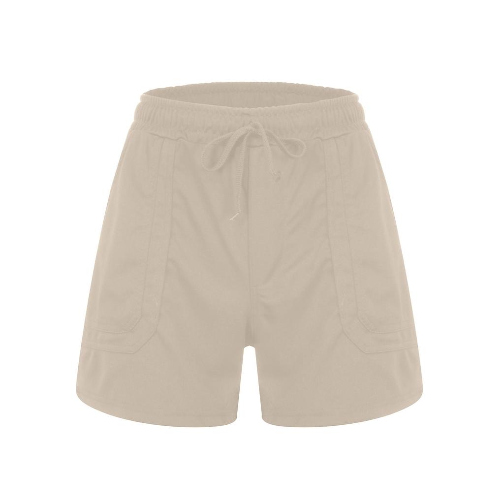 Women's  Color Workout Hidden Pockets Athletic Shorts Legs Beach Pants