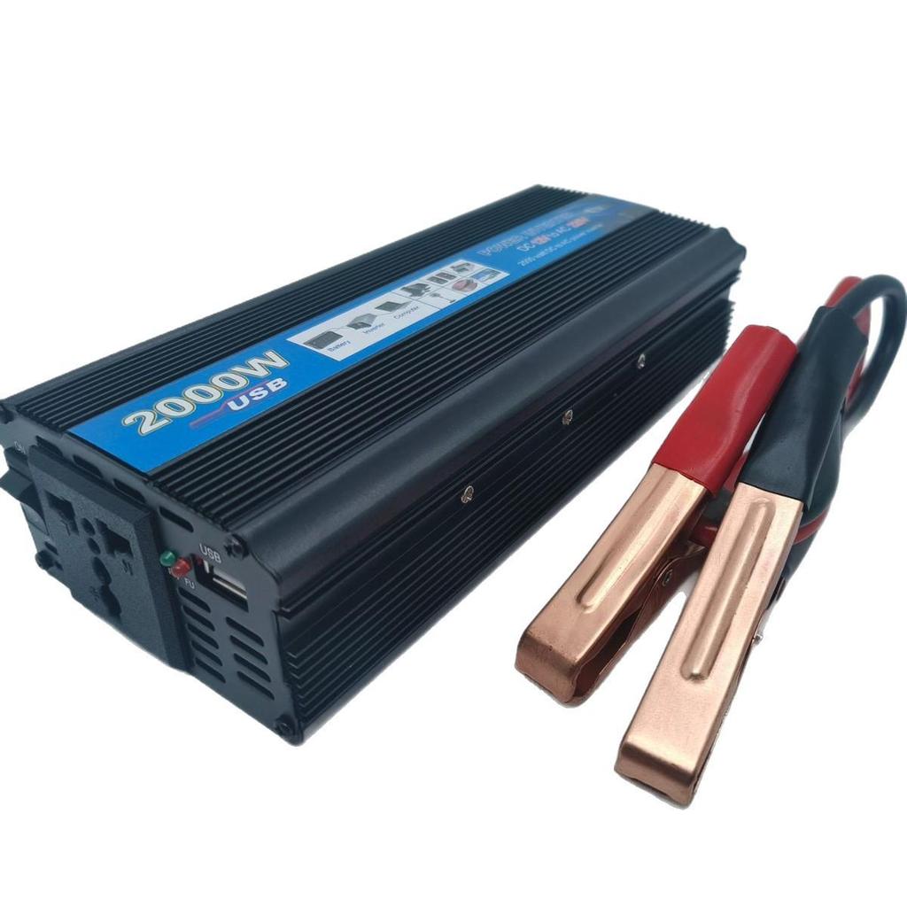 2000W 12V to 220V Modified Sine Wave Car Inverter for Outdoor Solar Power Use