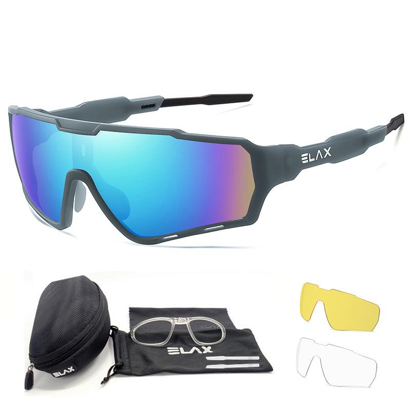 New ELAX 3Lens Set Fashionable Cycling Glasses Outdoor Sports Bicycle Goggles Windproof Protective Glasses