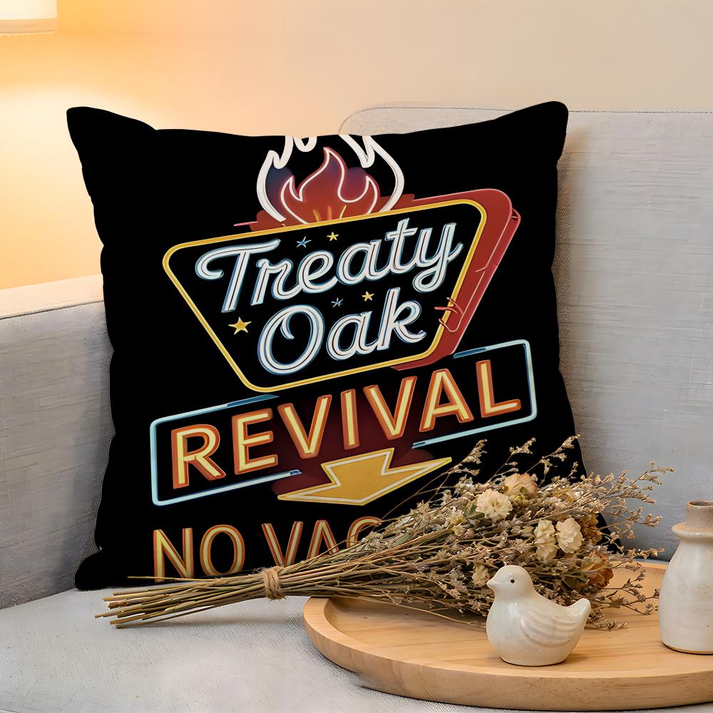 Cushion Cover  Linen  SkinFriendly Soft Decorative Case for Sofa Home Decor TTreaty Oak Revival Pillow cover