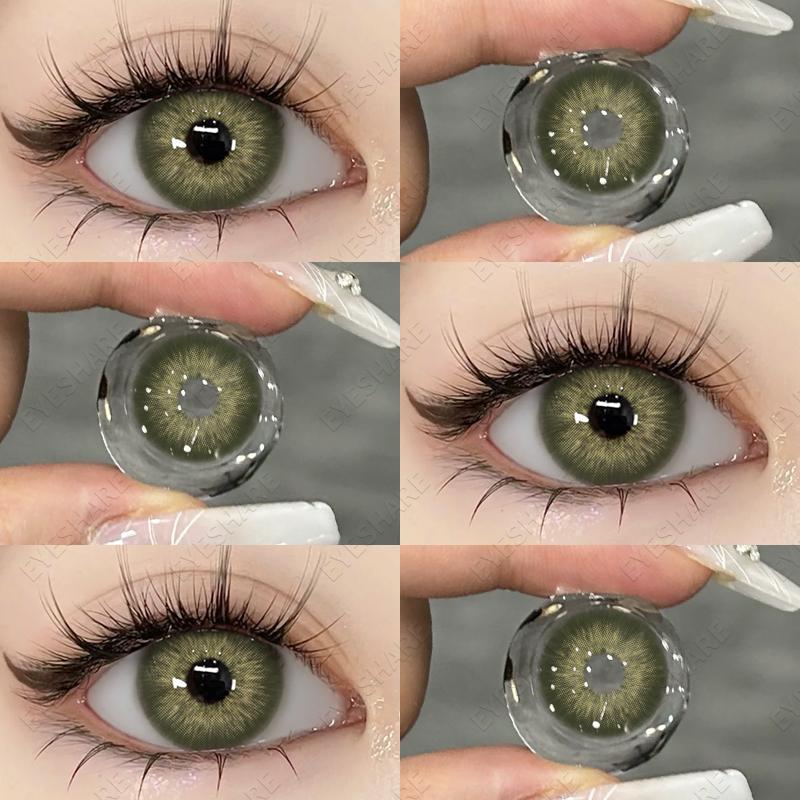 1 Pair New Colored Fashion Lenses Brown Eye Color Lenses Colored Pupils for Eyes Blue Lenses Yearly Gray Color Eye Lens