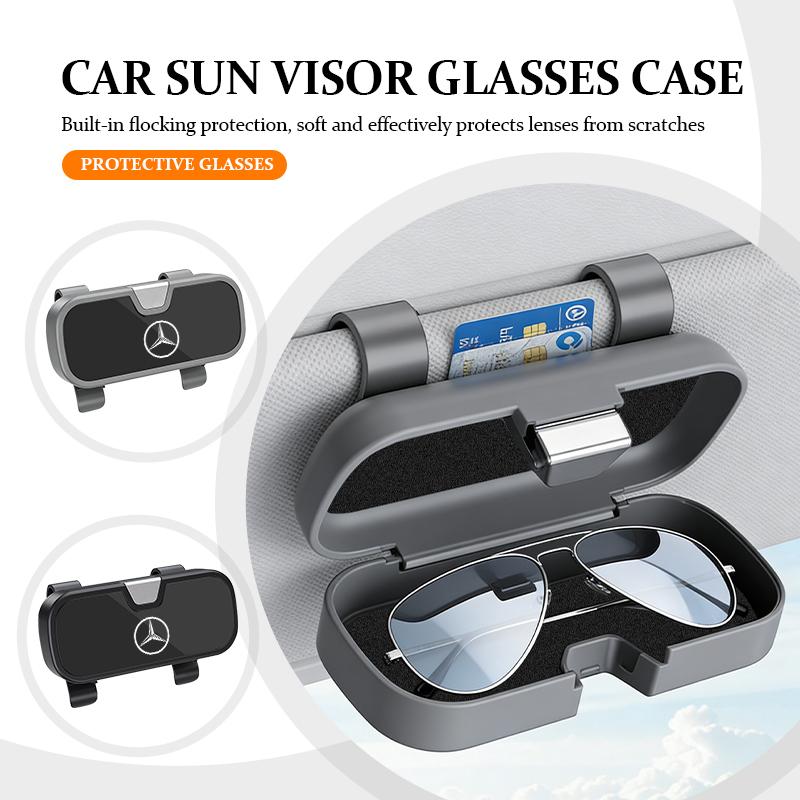 Car Sun Visor Glasses Case Car Sunglasses Storage Box Accessories For Benz Exclusive AMG W124 W203 W204 SPRINTER V CLASS VIANO PQ5