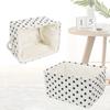 Foldable Canvas Storage Bins Eco-Friendly Fabric Organizer Basket with Handles Drawstring Cover Multisize Home Office Closet