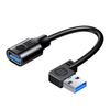 90 Degree USB3.0 Extension Cable Portable Male to Female Extender Cord Support 5Gbps Data for USB Fan/Printer/Lamp