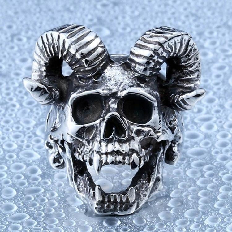 Ring Signet Skull Aries Biker 248