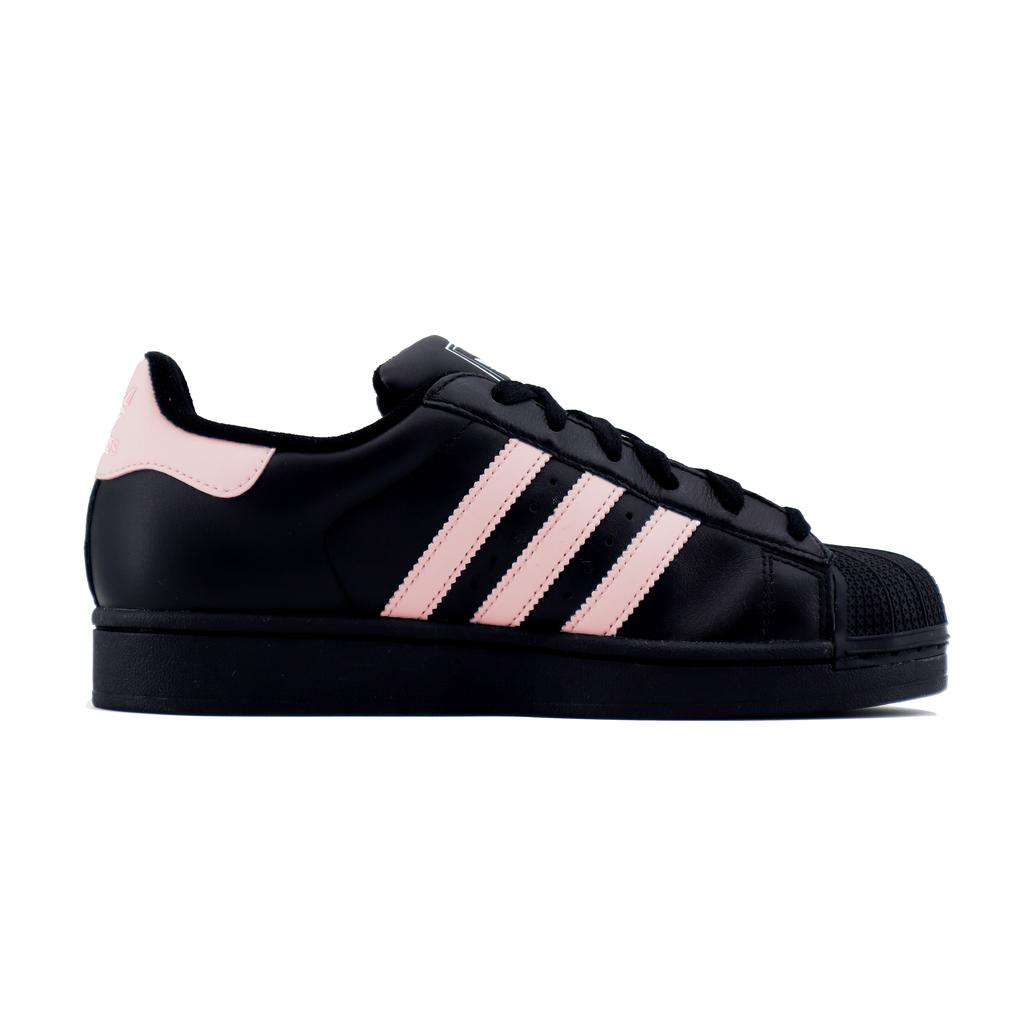 Adidas Originals Superstar 2 Macaron Slip Resistant Abrasion Resistant Low top Skateboard Shoes Unisex Black Pink JI0079(Team1254-)