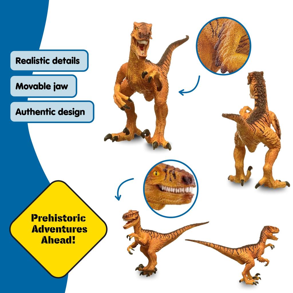 Schleich Dinosaur Velociraptor 15045 (Brown)
