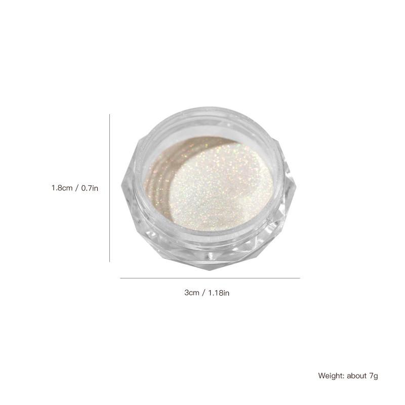 Duhový chromový prášek na nehty Duhový třpytivý umělecký pigment Dekorace salonní kvality