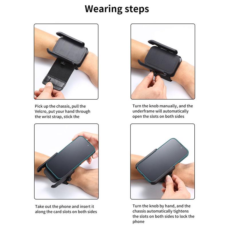 Detachable Women Men Outdoor Sport Armband Cell Phone Holder Adjustable Rotatable Wrist Holder
