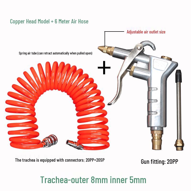 Extended High-Pressure Pneumatic Air Blower & Dusting Gun Tool