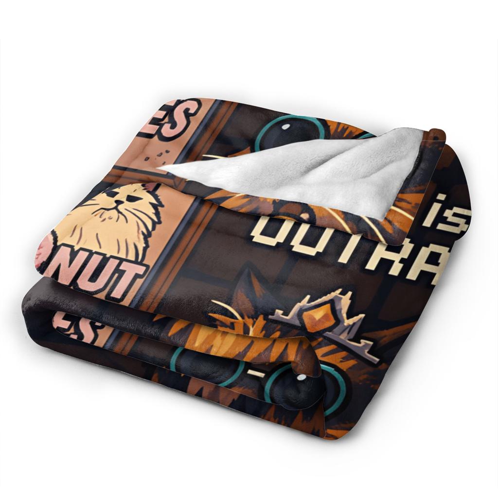 Princess Donut's Pixel Outrage Poster Flannel Blanket Girl Warm Bedding Throws Winter Chair Bedspread Sofa Bed Cover