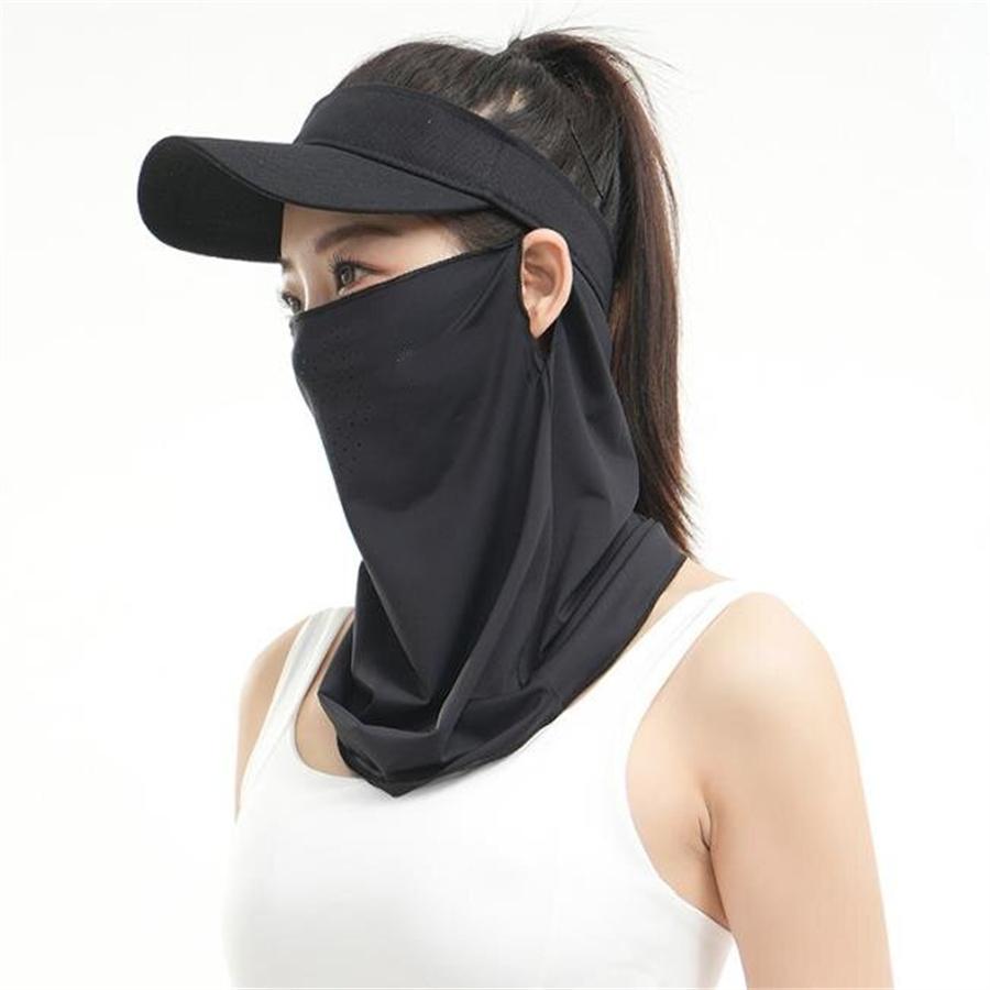 

Ice Silk Sun Protection Face Neck Cover, UPF50+ UV Protection, Breathable Ear-Hanging Face Mask for Cycling, Golf, Driving, Outdoor Activities L чёрный