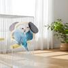 Bird Perches For Cage Exercise Toys With Puppy Ear Mirror Perch Toy For Play Area Boredom Prevention Mental Stimulation