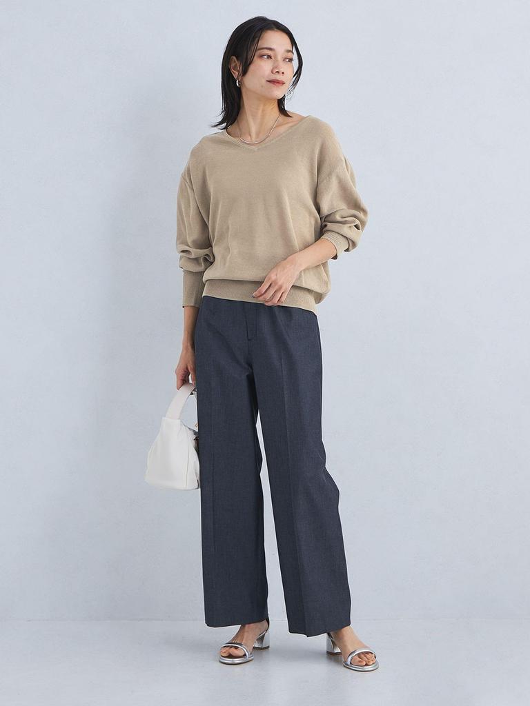 Arrows Green Label Shirley Pullover Knit Washable 35131991722 0900 FREE [United Relaxing] 2-Way - - BLACK(09)