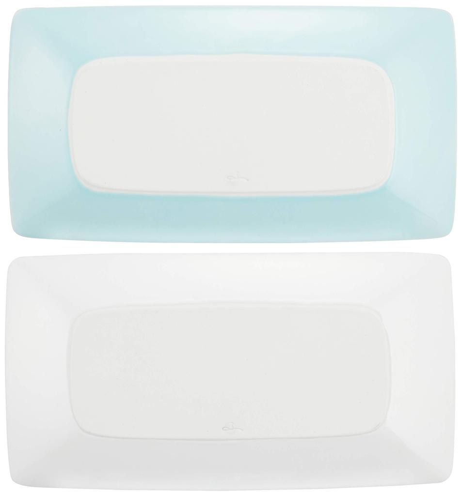 Hasami Ware Hafuri Langes Quadratisches Tellerpaar in Geschenkbox 52720