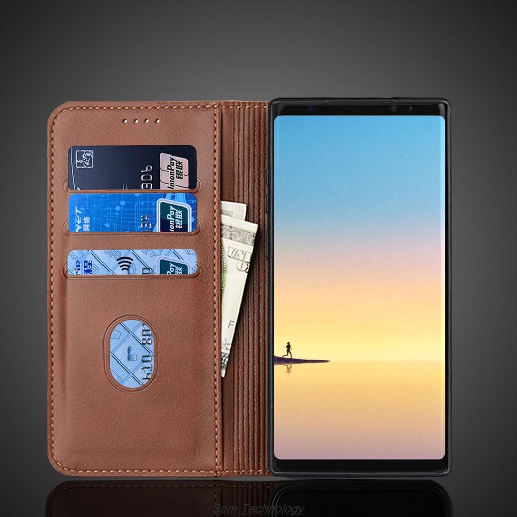 Magnetische Anziehungskraft Abdeckung Ledertasche für Samsung Galaxy Note8 N950F Galaxy Note 8 Holster Flip Case Brieftasche Taschen Fundas Coque