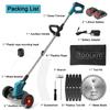 Household 21V Electric Lawn Mower Portable Cordless Grass Trimmer Home Garden Folding Trimming Pruning Machine