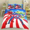 Set Copripiumino Singolo in Poliestere-Cotone con Federa 75x50cm, Personaggio Anime Eroe Hulk per Bambini, Set Biancheria da Letto Reversibile 2 Pezzi