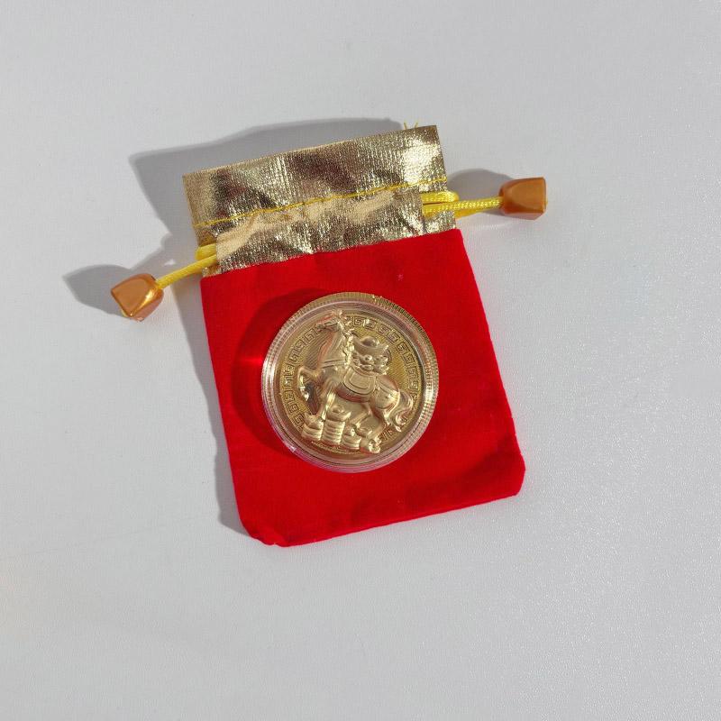 Horse Year Souvenirs Coin Zodiac Horse Keychains Mobile Phone Chains Bags Pendent Spring Festival Supplies Latest Year Gifts