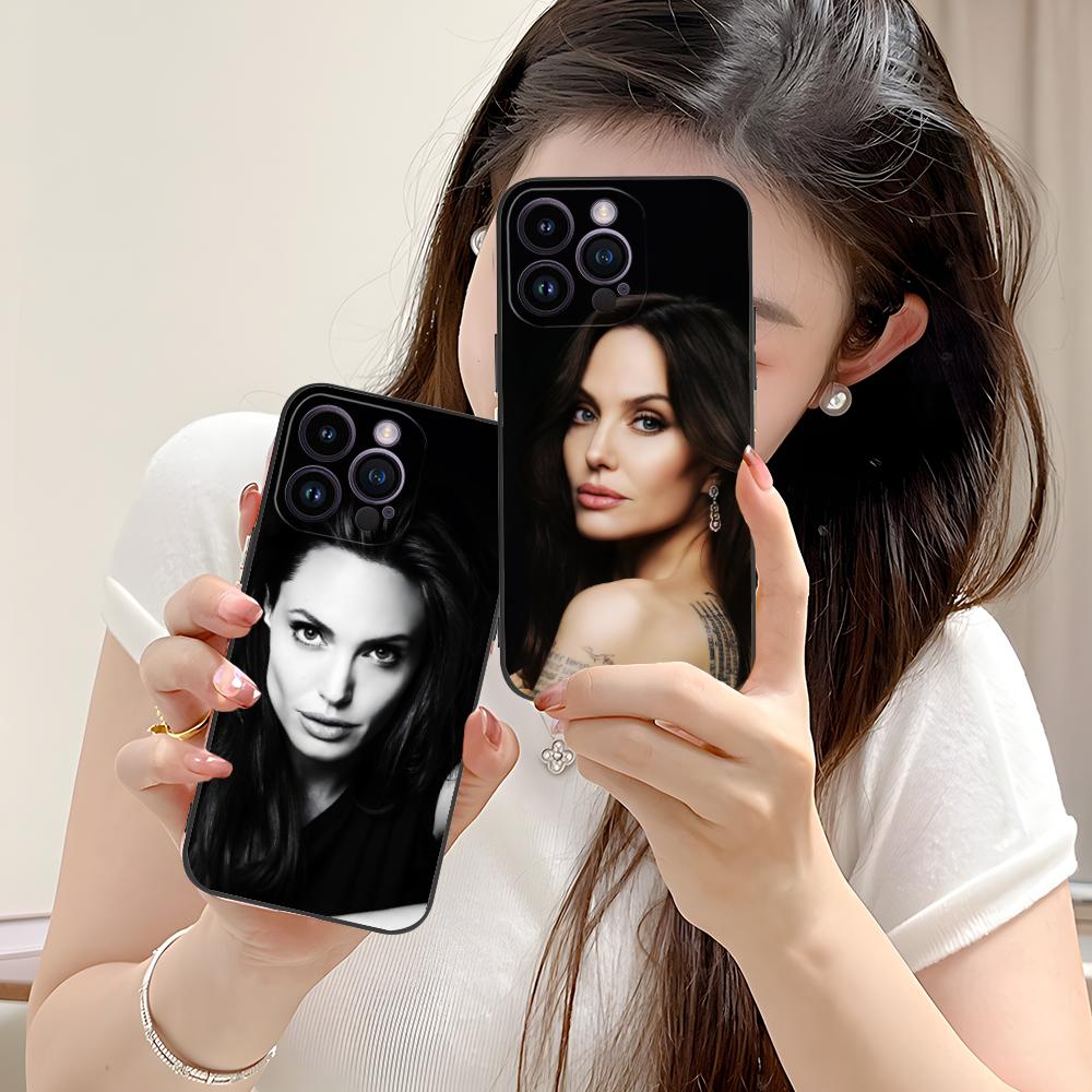 Angel Jolie Mobile Cell Phone Case for iPhone 17 16 15 14 13 12 11 X XR XS 8 7 Air Pro Max Plus Mini Colorful Cover Cover Luxury