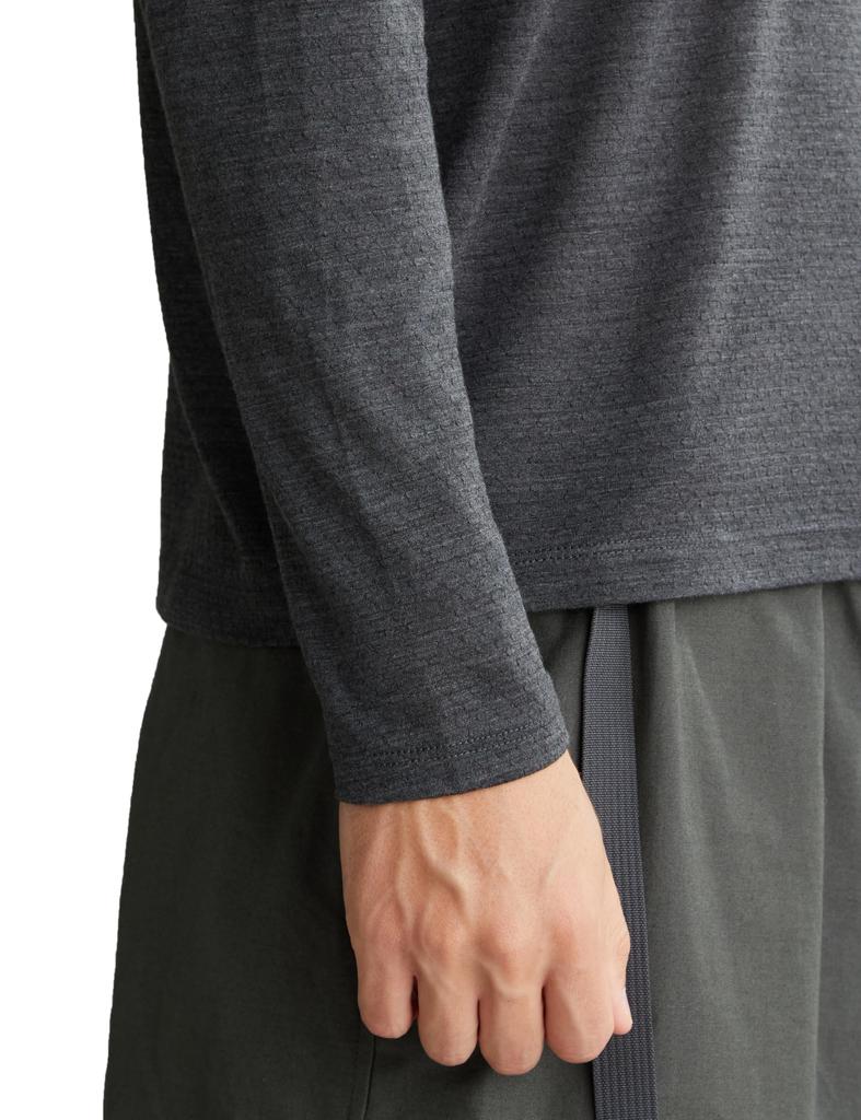 Icebreaker U EYELET LS TEE Jet Heather Medium COOL-LITE