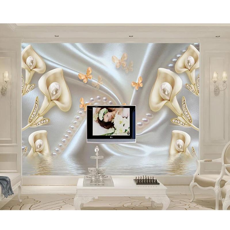 Fototapeta Moderní 3D kaly Nástěnná malba se šperky do obývacího pokoje Ložnice Fototapeta Foto 3D tapeta Bytové dekorace