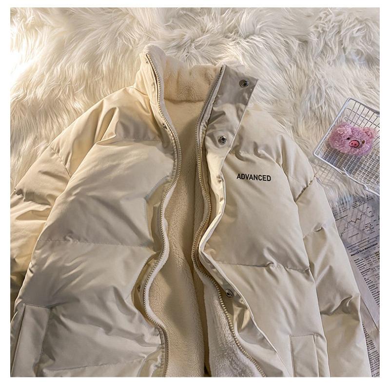 Short New Cotton Jacket Lamb Fur Plus Velvet Small Thickened Thermal