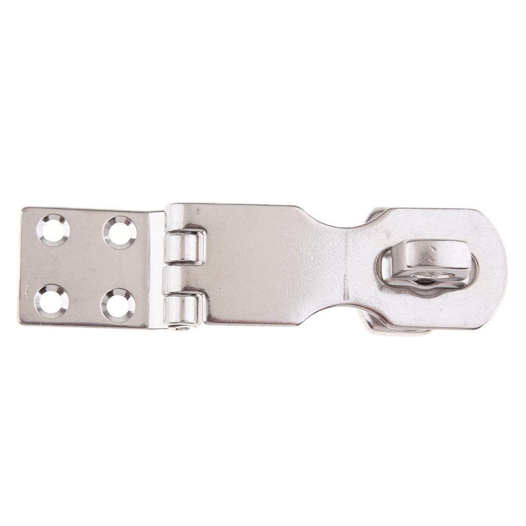 316 Stainless Steel Anti-Theft Folding Hasp Door Latch Sliding Padlock 63mm