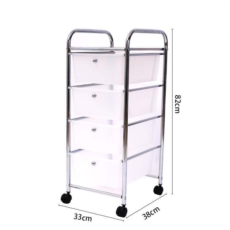 WEZHO Transparent 3-Drawer Storage Cart